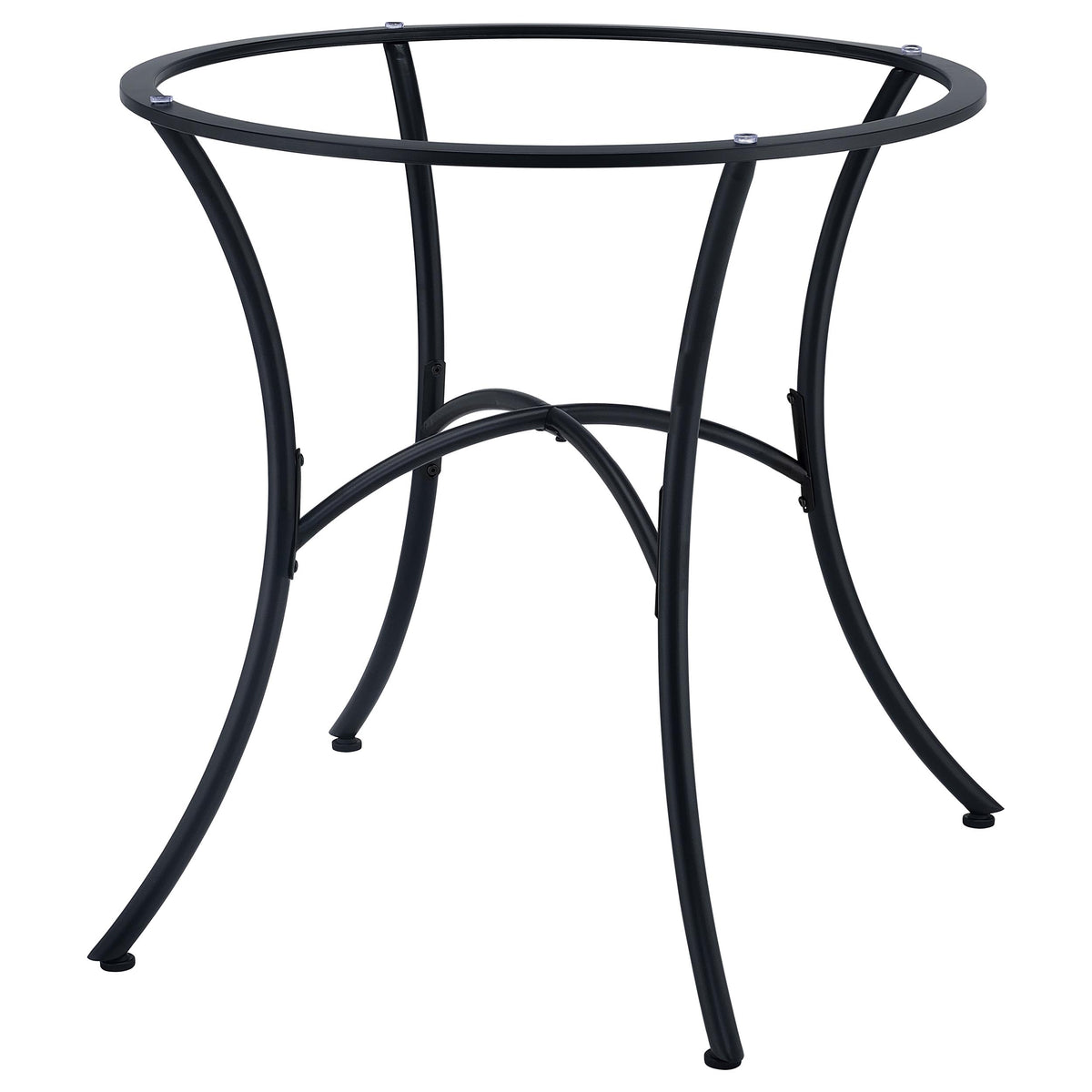 Kline Curved Metal Dining Table Base Matte Black