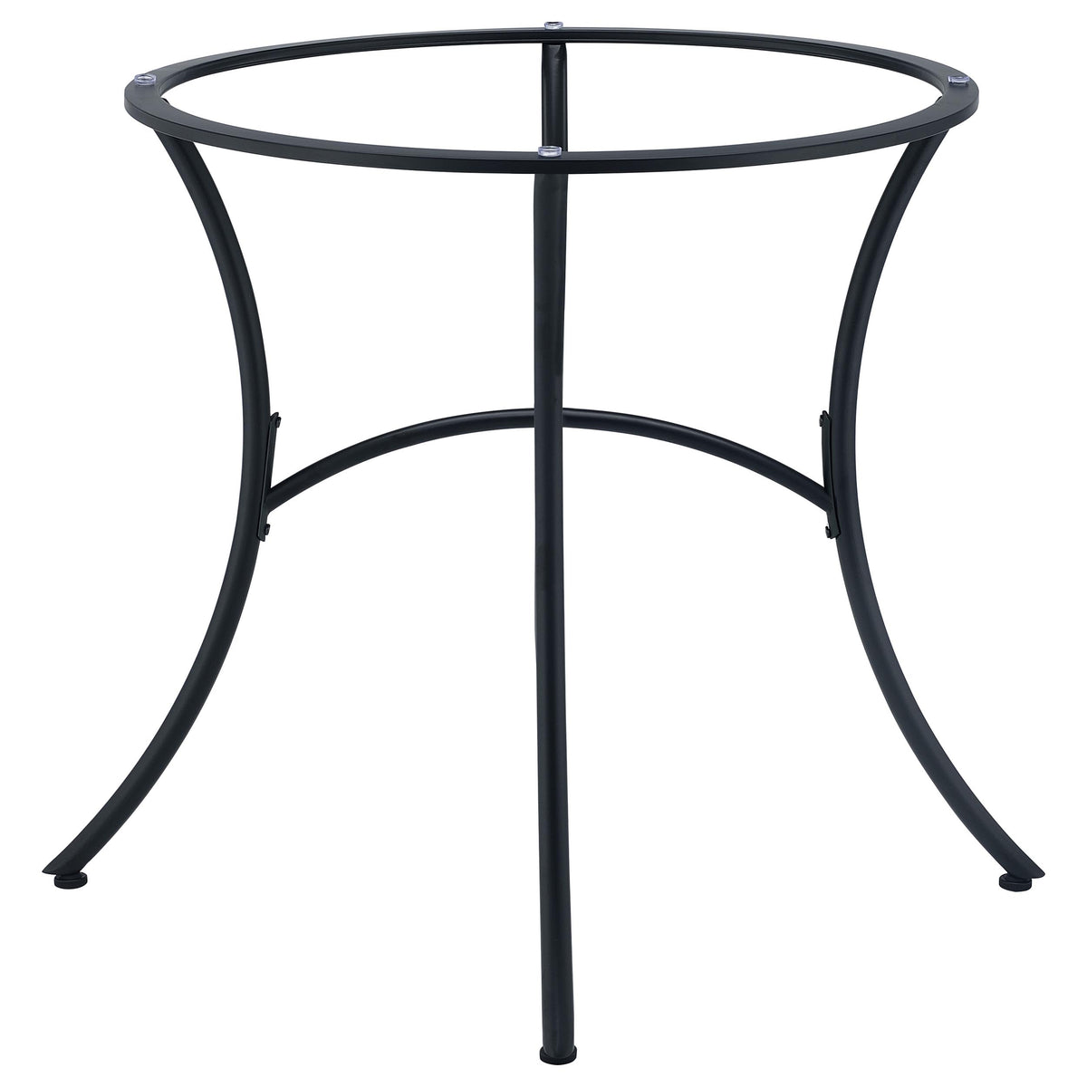 Kline Curved Metal Dining Table Base Matte Black
