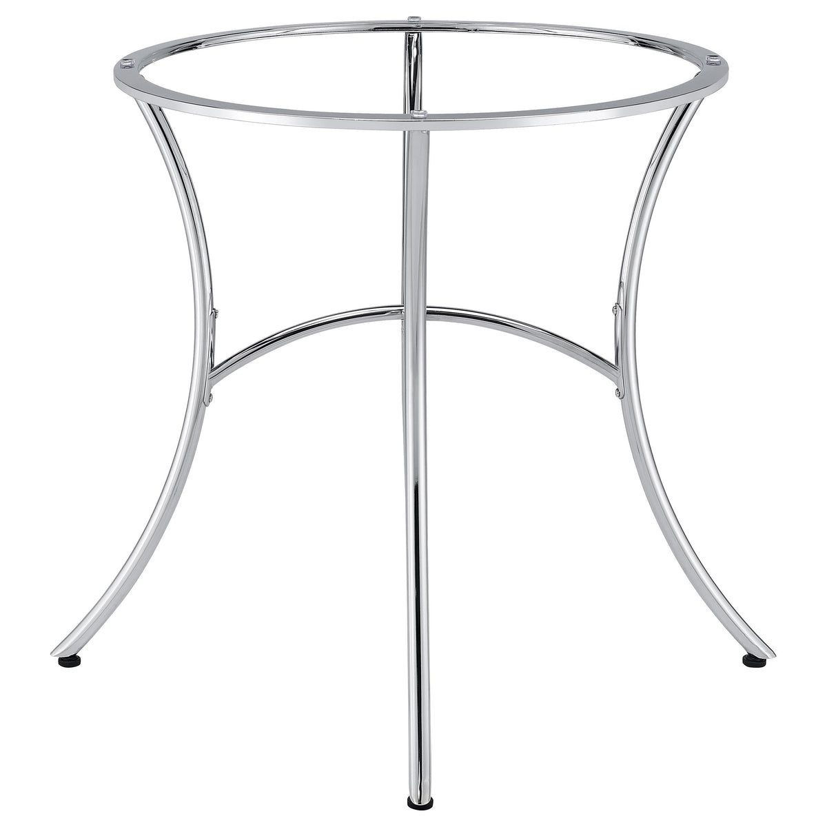 Kline Curved Metal Dining Table Base Chrome