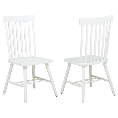 Andrews Windsor Spindle Back Dining Side Chair White (Set of 2)