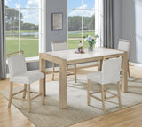 Hazel Weathered Oak/Neutral Counter Height Chair, Set of 2 - Crown Mark | Olivia Furniture