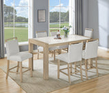 Hazel Weathered Oak/Neutral Counter Height Chair, Set of 2 - Crown Mark | Olivia Furniture