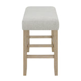 Hazel Weathered Oak/Neutral Counter Height Bench - Crown Mark | Olivia Furniture