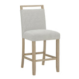 Hazel Weathered Oak/Neutral Counter Height Chair, Set of 2 - Crown Mark | Olivia Furniture
