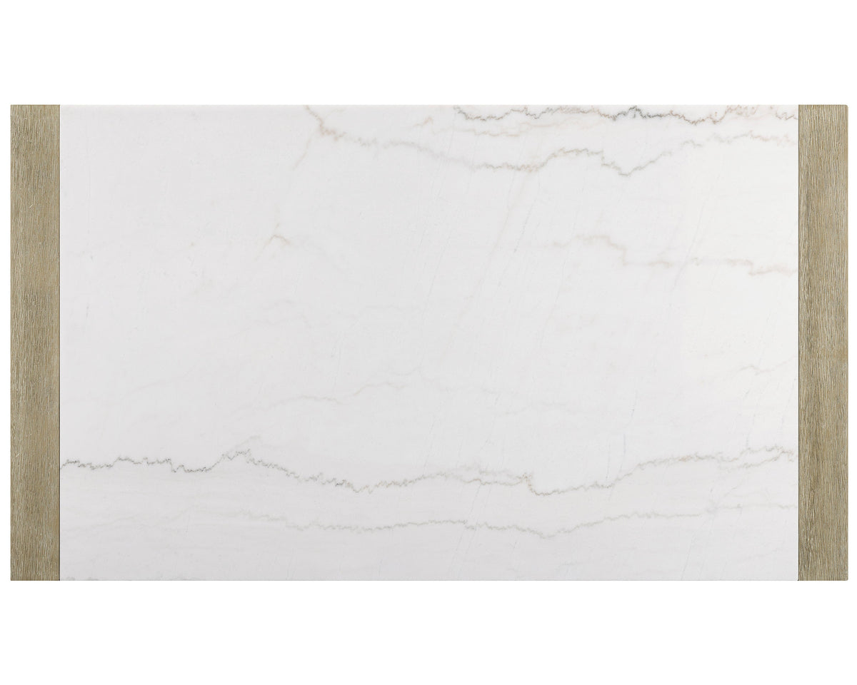 Hazel Weathered Oak Genuine Marble Top Counter Height Table