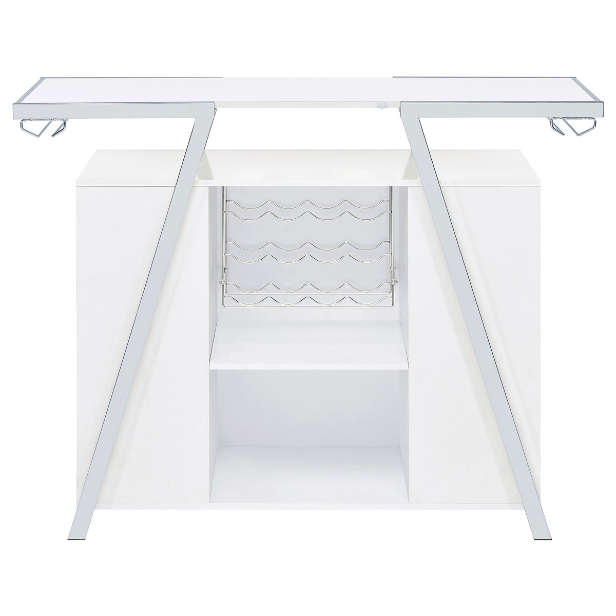Araceli Freestanding LED Home Bar Cabinet White High Gloss