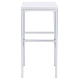 Natividad 5-piece Pub Height Bar Table Set White High Gloss