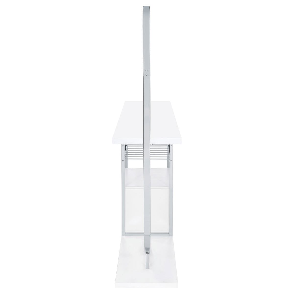 Risley 2-door Circular LED Wine Cabinet White High Gloss