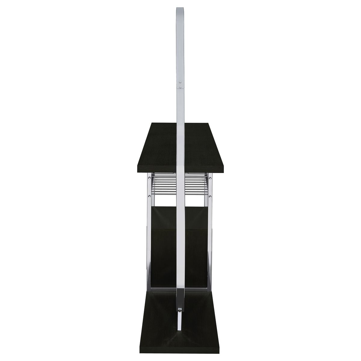 Risley 2-door Circular LED Wine Cabinet Dark Charcoal