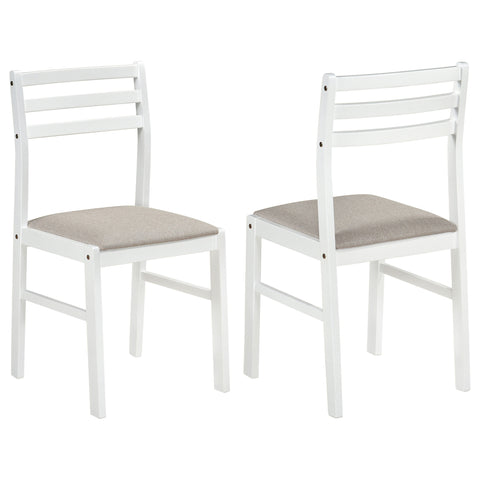 HP10.26 - Wood Side Chair in White / Beige