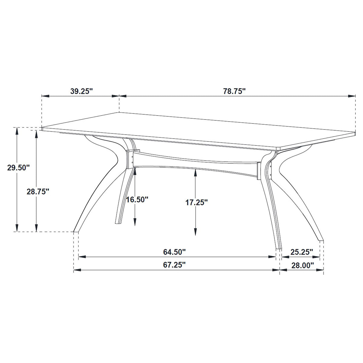 Randolph 79-inch SmartTop™ Rectangular Dining Table Sheesham and Brown