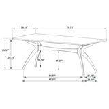 Randolph 79-inch SmartTop™ Rectangular Dining Table Sheesham and Brown