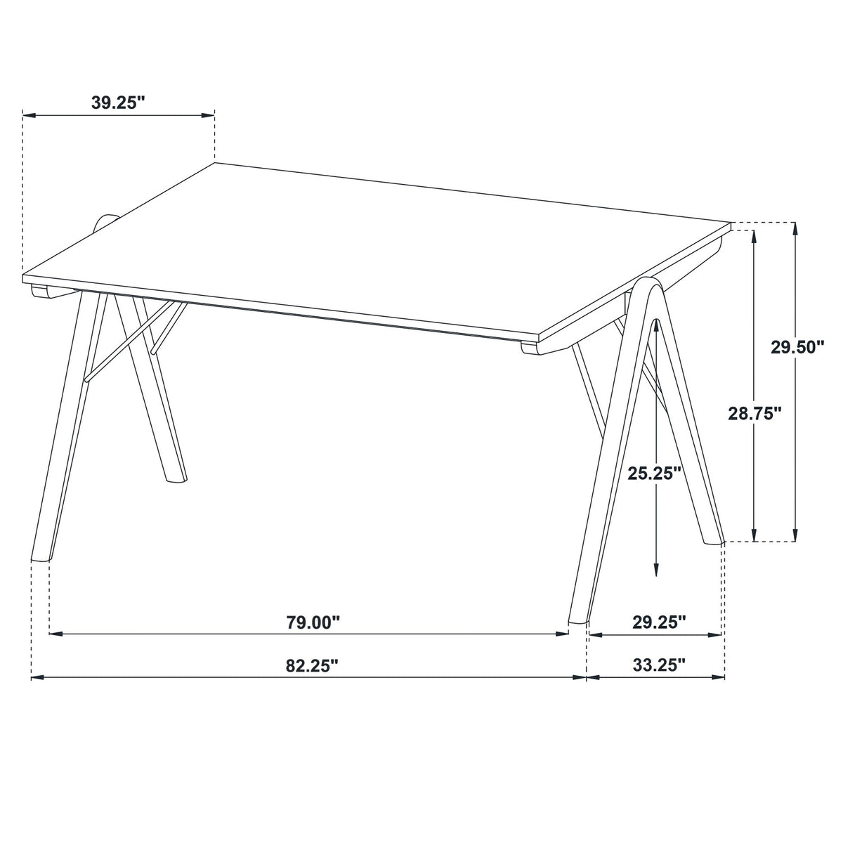 Randolph 82-inch SmartTop™ Rectangular Dining Table Sheesham and Brown
