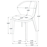 Randolph Dining Side Chair Butterscotch and Brown (Set of 2)
