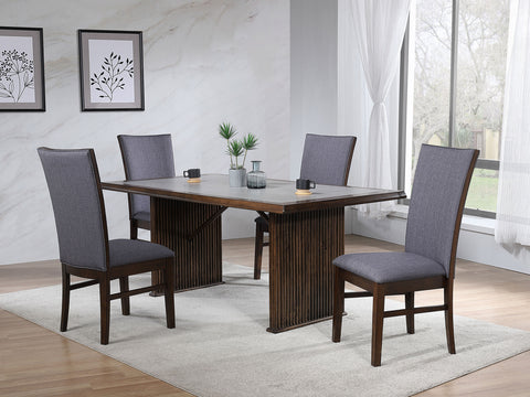 Sherwood Dining Set Grey / Brown