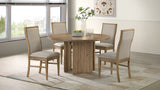 Adina Dining Set Barley / Distressed Light Brown — collection scene; select a configuration for exact contents
