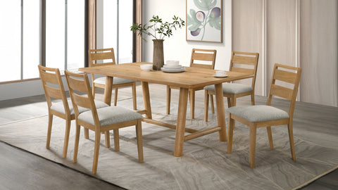 Duncan Dining Set Washed Oak