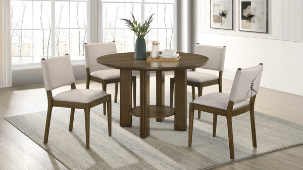 Ottowa Round Dining Set Brown