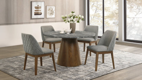 Franklin 50-inch Dining Set Grey / Dark Brown