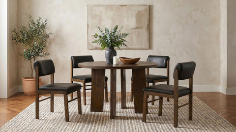 Strouse Dining Set Walnut / Black