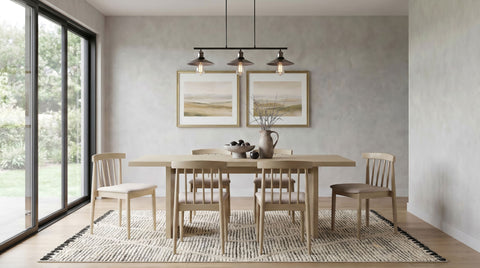 Decker Dining Set Natural Oak / Wheat