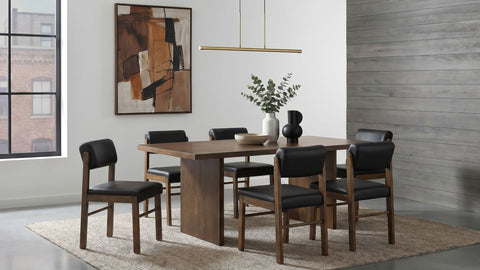 Decker Dining Set Walnut / Black