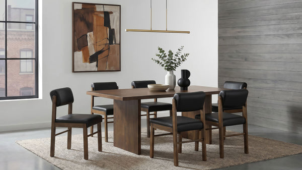 Decker Dining Set Walnut / Black
