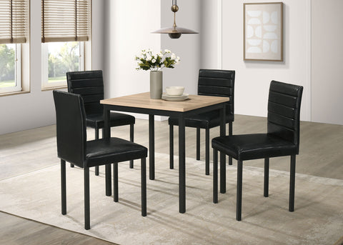 Garza 5-piece Space Saving Rectangular Dining Table Greige Oak