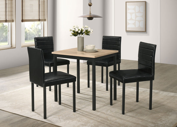 Garza Dining Set — Upholstered Dining Side Chair Black (193980)