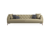 Beige Faux Leather Navona 4-Seater Sofa