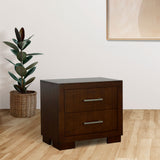 Jessica 2-drawer Nightstand Cappuccino