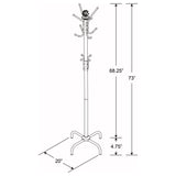 Collier 12 Hook Freestanding Coat Rack Hat Hanger Black