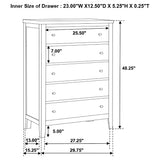Carlton 5-drawer Bedroom Chest Cappuccino