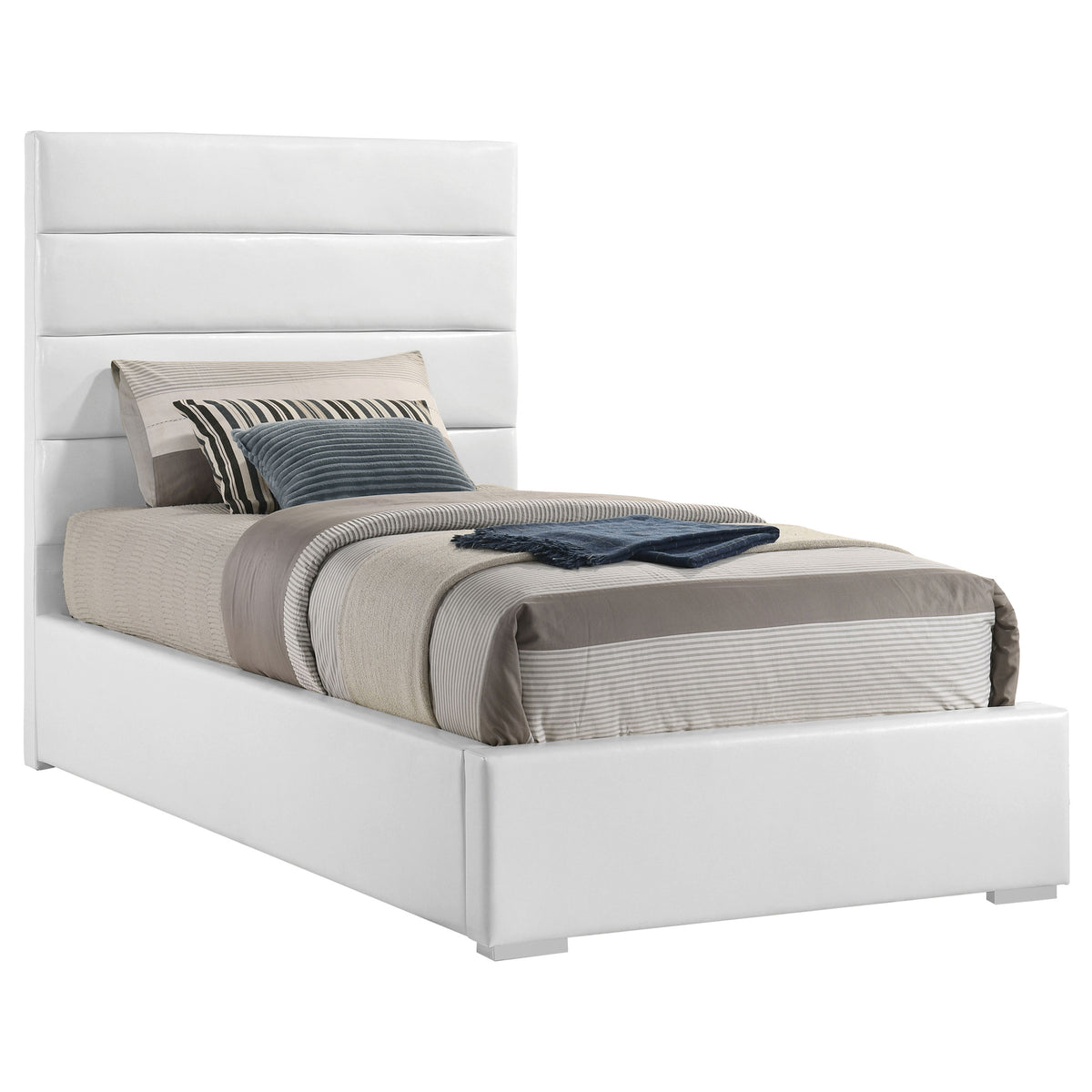 Felicity 53-inch Upholstered Twin Platform Bed White