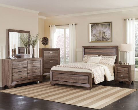 Kauffman Panel Bedroom Set Washed Taupe