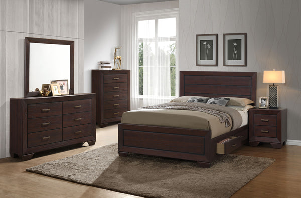 Kauffman Panel Storage Bedroom Set Dark Cocoa