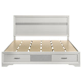 Miranda 51-inch Wood California King Storage Panel Bed White