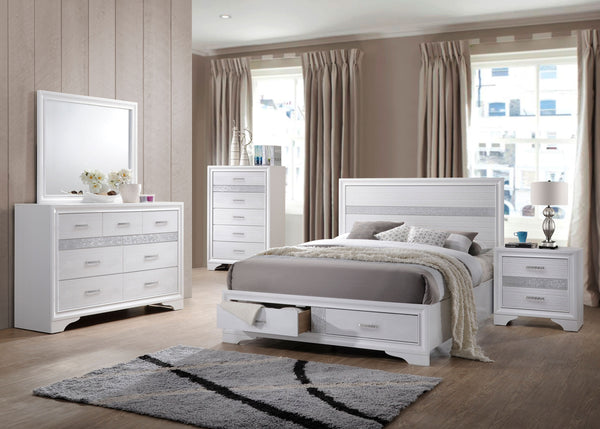 Miranda Panel Storage Bedroom Set White
