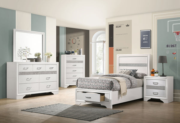 Miranda Panel Storage Youth Bedroom Set White