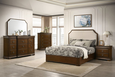 Garland Panel Bedroom Set Brown Cherry / Cream