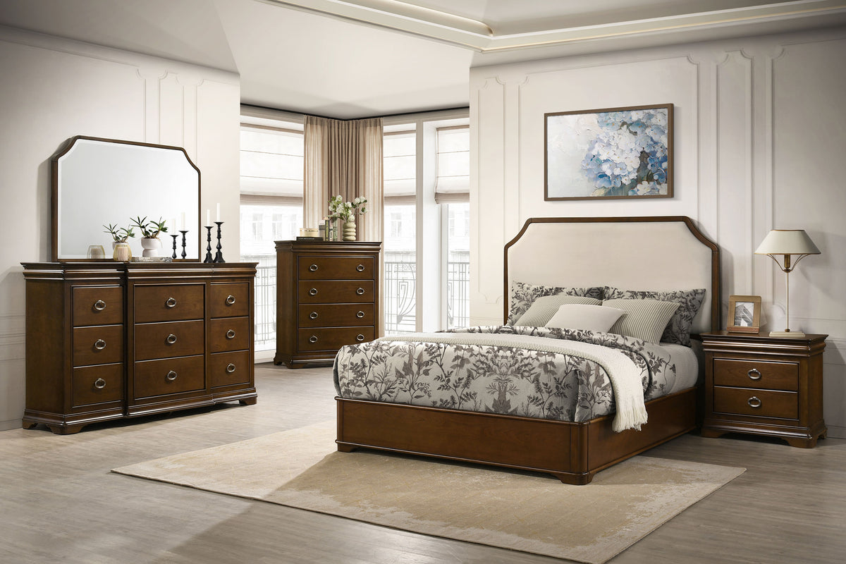 Garland 2-drawer Nightstand Bedside Table Brown Cherry