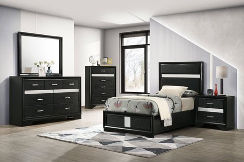 Miranda Panel Youth Bedroom Set Black