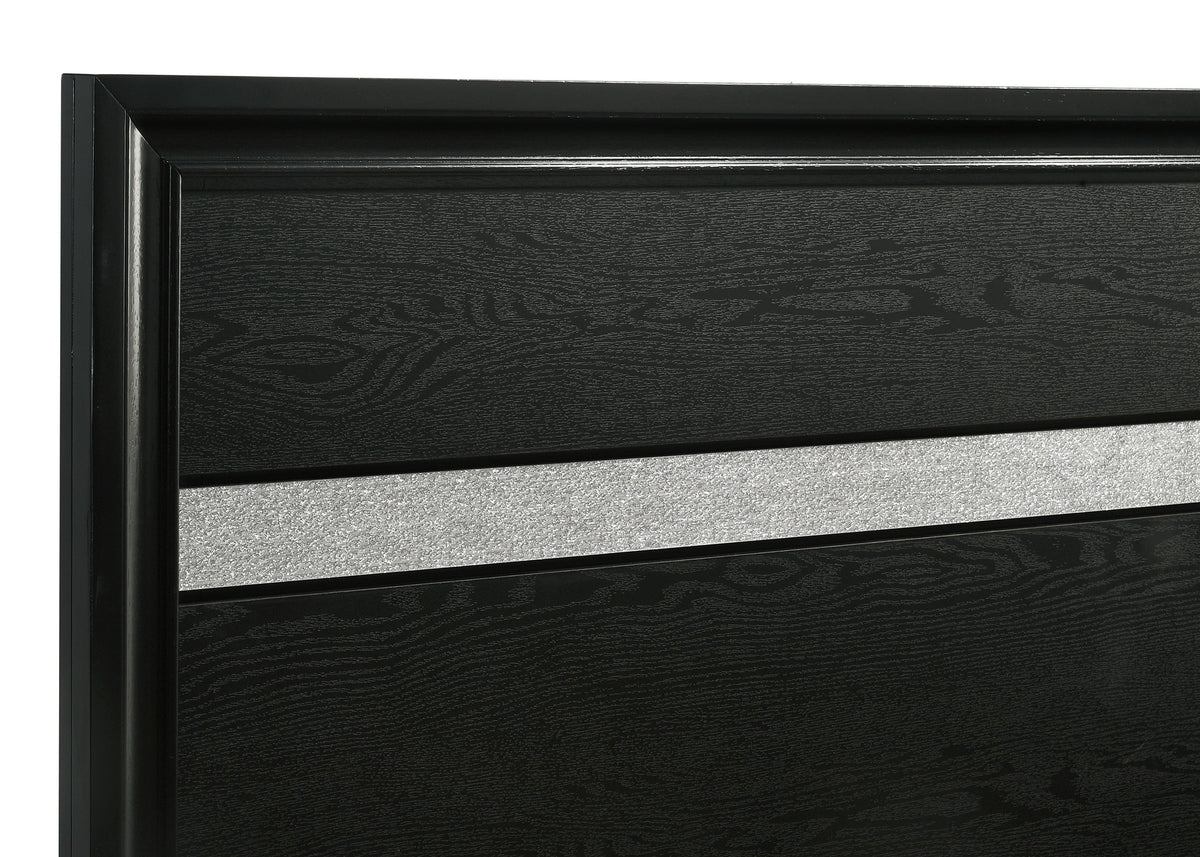 Miranda 51-inch Wood Full Storage Panel Bed Black