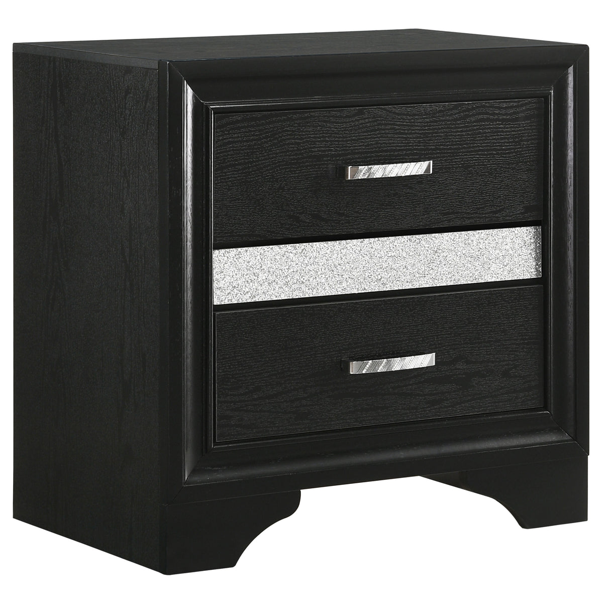 Miranda 3-drawer Nightstand Bedside Table Black