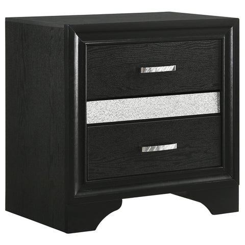 Miranda 3-drawer Nightstand Bedside Table Black