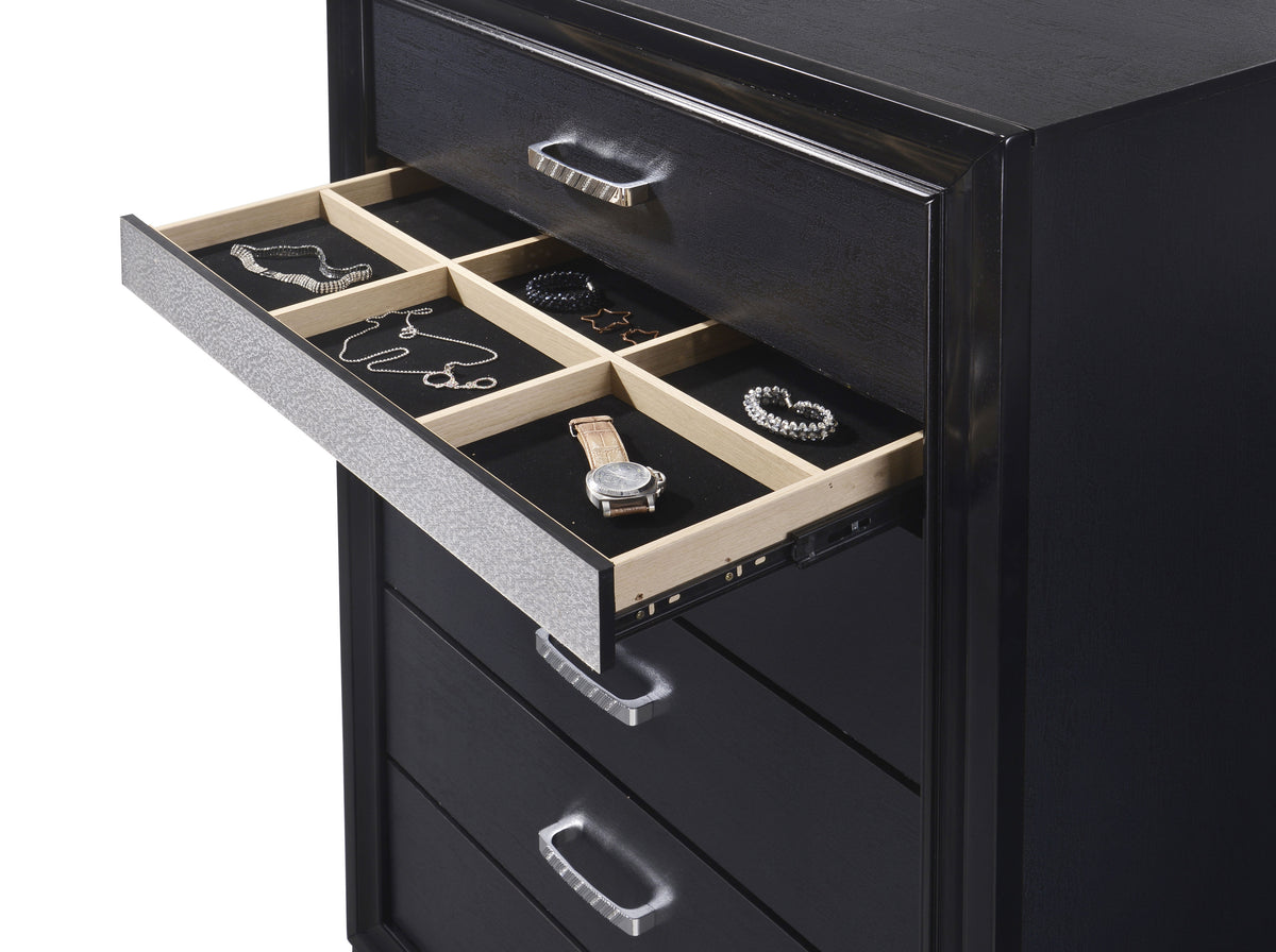 Miranda 6-drawer Bedroom Chest Black