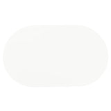 Retro Oval 60-inch Wood Top Dining Table White and Chrome