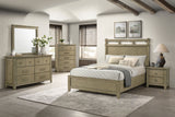 Hazlewood Panel Bedroom Set Vineyard Oak — collection scene; select a configuration for exact contents