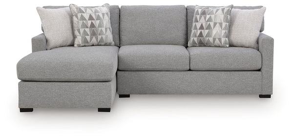 UrbanCrest Pewter 2-Piece Sleeper Sectional with Left-Arm Facing Chaise