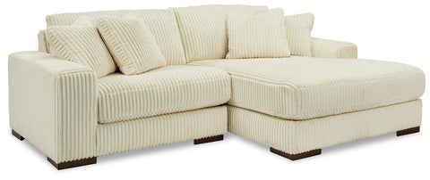 Lindyn Ivory 2-Piece Sectional with Right-Arm Facing Chaise